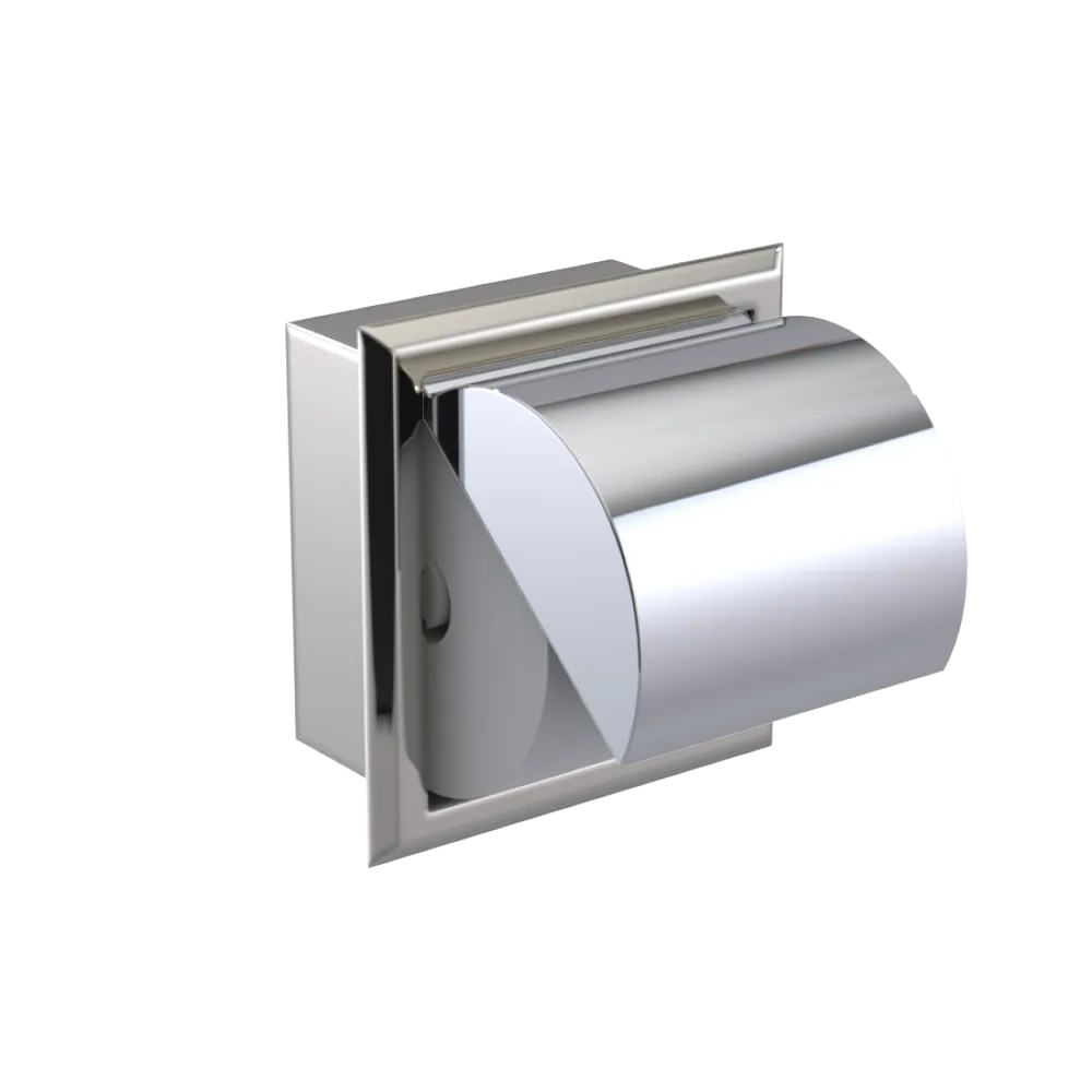 Rubinet RECESSED TOILET PAPER HOLDER Polished Nickel