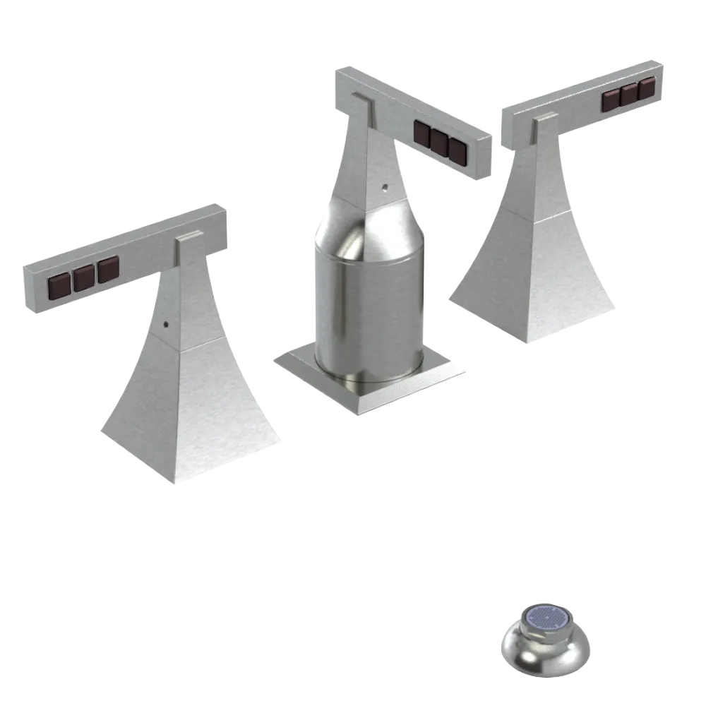 Rubinet Bidet Fitting with Spray, Diverter, and Vacum Breaker (Less Drain) Satin Nickel