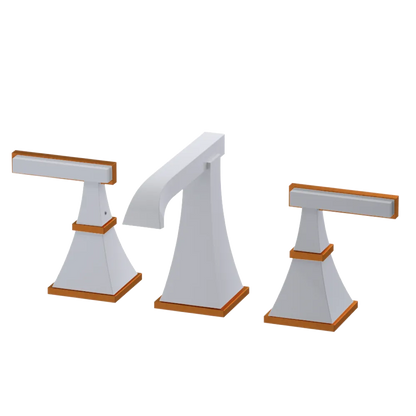 Rubinet Widespread Lav. Set. (less drain) White