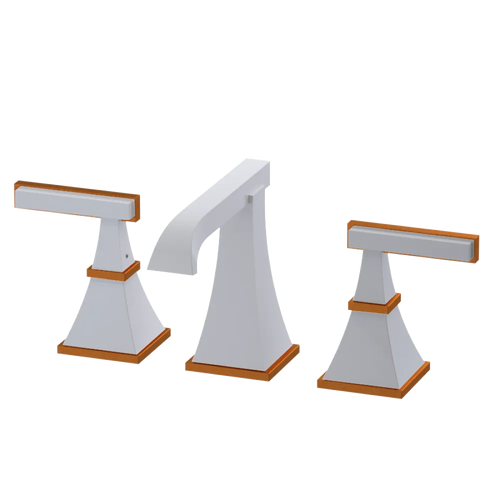 Rubinet Widespread Lav. Set. (less drain) White
