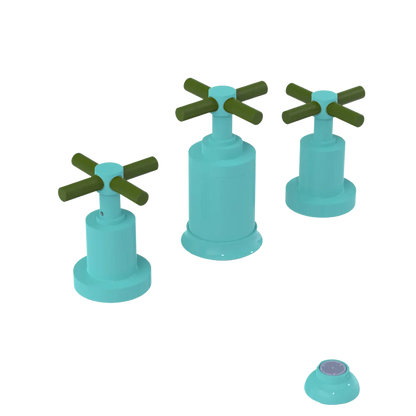 Rubinet Bidet Fitting with Spray, Diverter, and Vacuum Breaker (less drain) Aqua