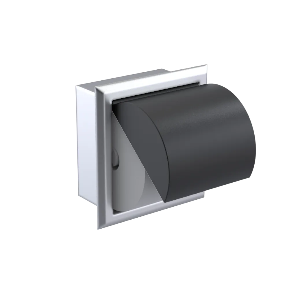 Rubinet RECESSED TOILET PAPER HOLDER Satin Chrome