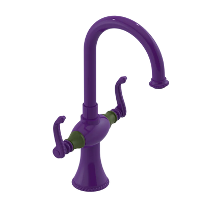 Rubinet Single Hole Dual Handle Lav. Set. (less drain) Purple Haze
