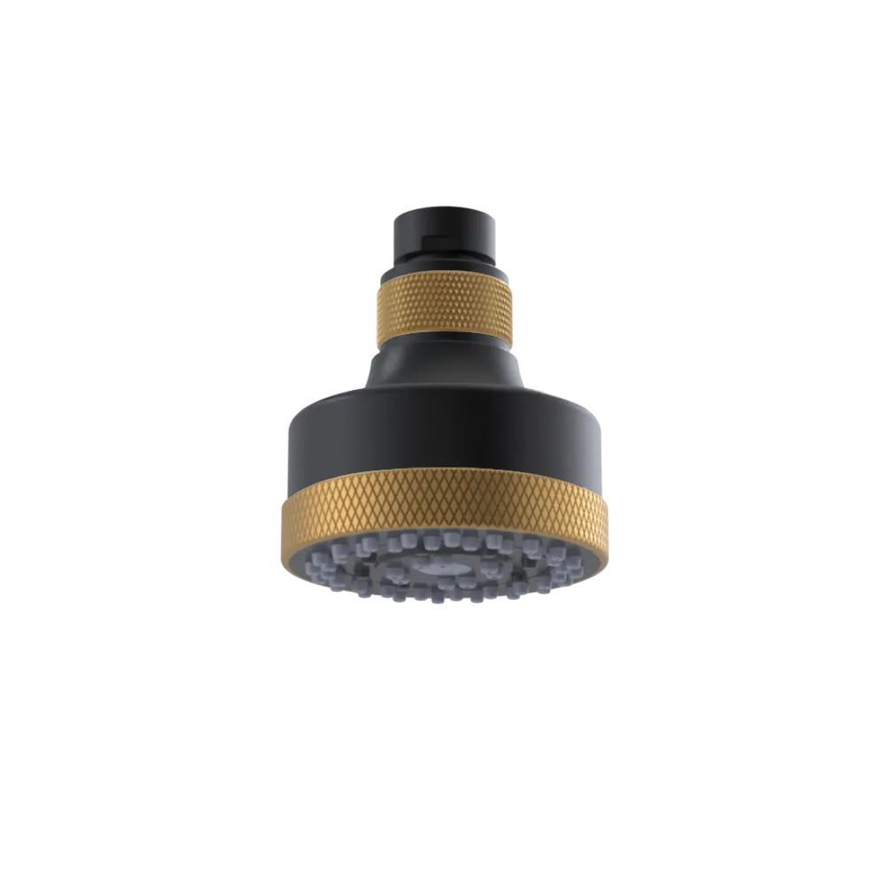 Rubinet 3 FUNCTION SHOWER HEAD Matt Black