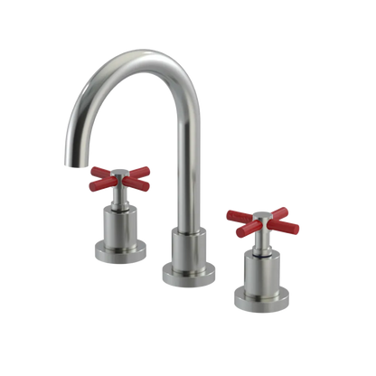 Rubinet Widespread Lav. Set. (less drain) Satin Nickel
