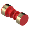 Rubinet Shower Door Knob (set) Red