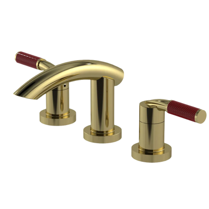 Rubinet Widespread Lav. Set. (less drain) Natural Brass