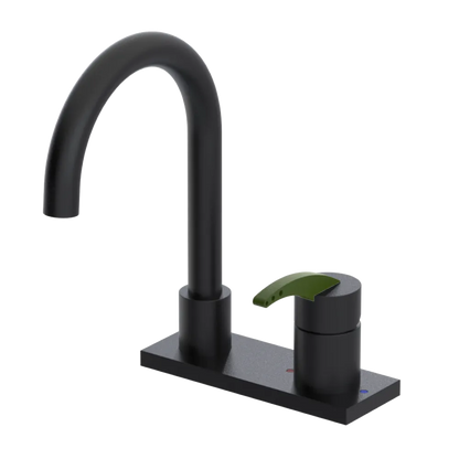 Rubinet 4" Centre Single Control Lav. Set. (less drain) Matt Black