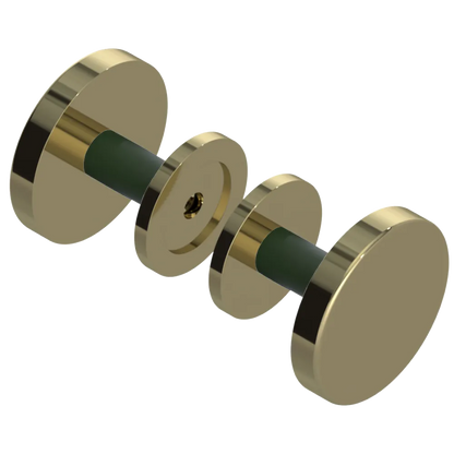 Rubinet Shower Door Knob (set) Natural Brass