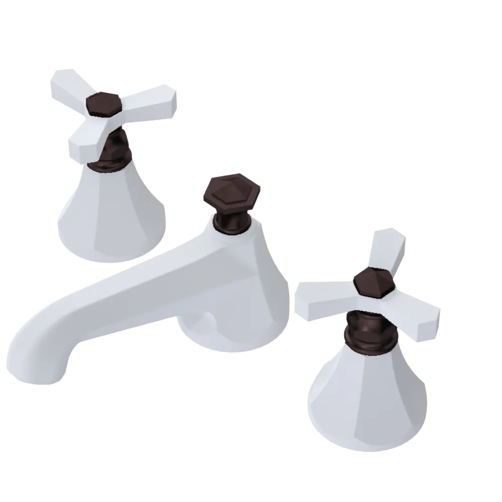 Rubinet Widespread Lav. Set. (less drain) Matt White