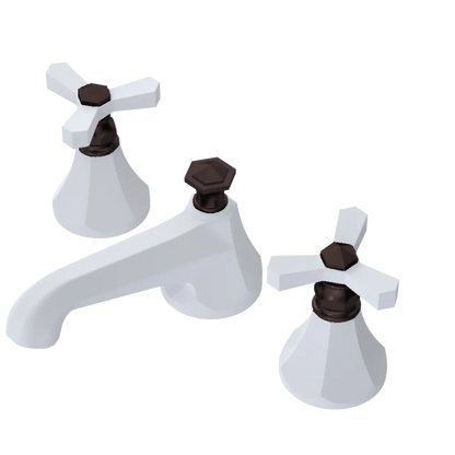 Rubinet Widespread Lav. Set. (less drain) Matt White