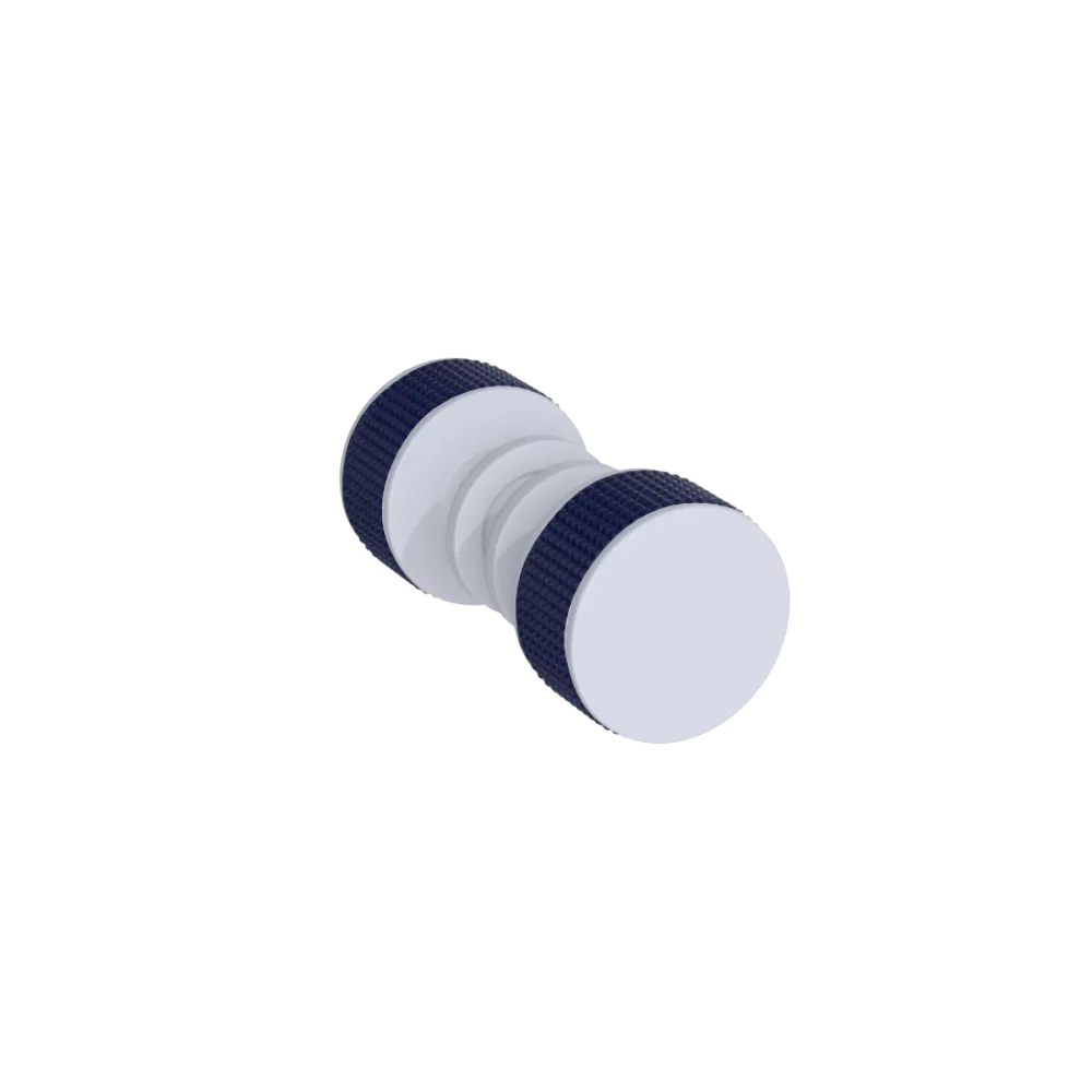 Rubinet Shower Door Knob (set) Matt White