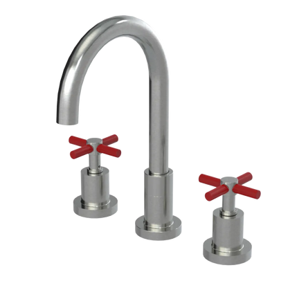 Rubinet Widespread Kitchen Set with LaSalle Spout Satin Nickel