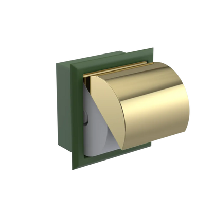 Rubinet RECESSED TOILET PAPER HOLDER Green Envy
