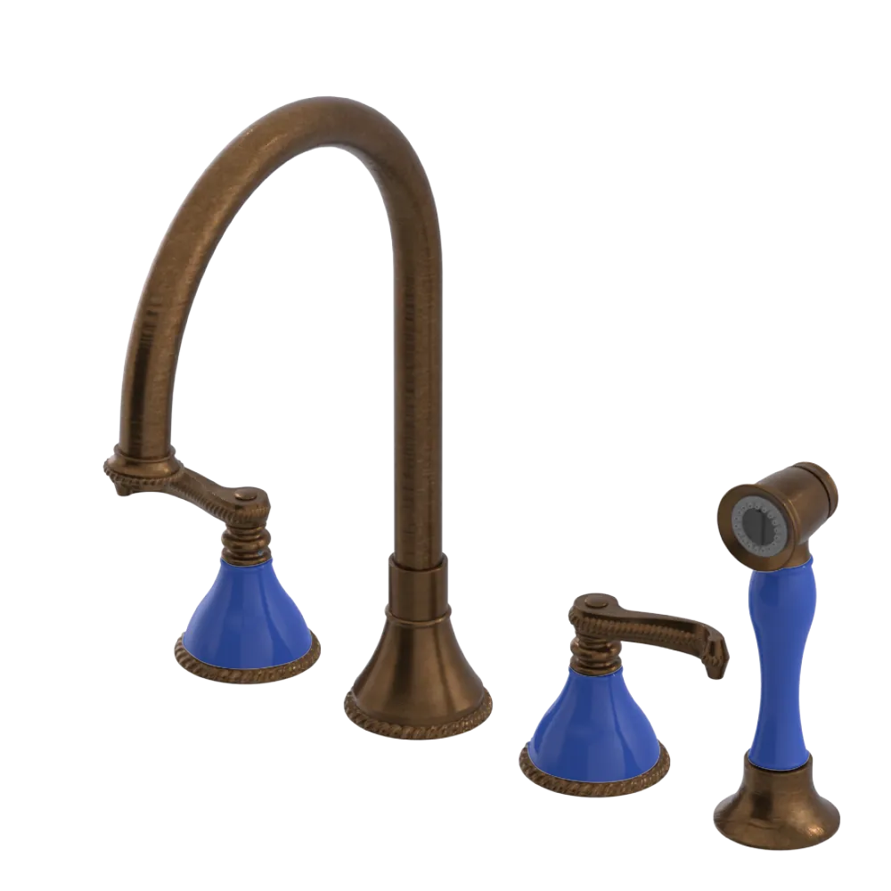 Rubinet Widespread Kitchen Set with Hand Spray Oil Rubbed Bronze