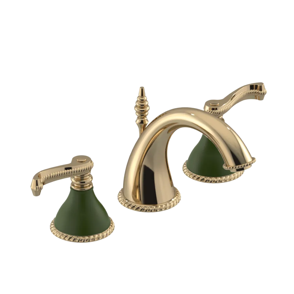 Rubinet Widespread Lav. Set. (less drain) Gold