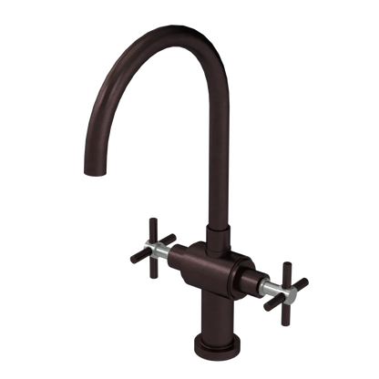 Rubinet Two Handle Single Hole Kitchen Set with LaSalle Spout Oil Rubbed Bronze