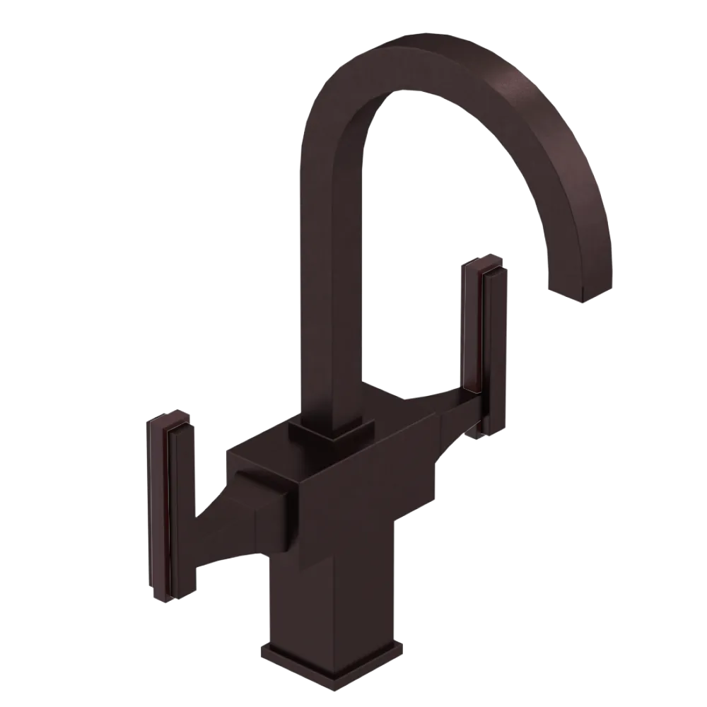 Rubinet Single Hole Dual Handle Lav. Set. (less drain) Oil Rubbed Bronze