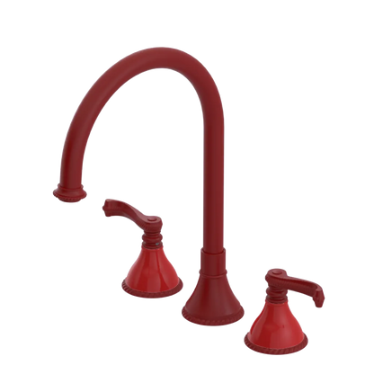 Rubinet Widespread Kitchen Set Maroon