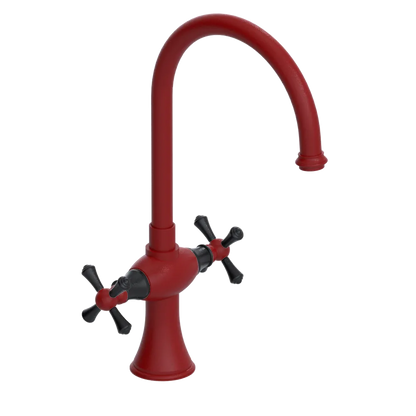 Rubinet Two Handle Single Hole Kitchen Set Maroon