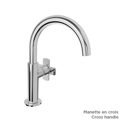 Baril Single-hole lavatory faucet (without handle), drain not included
