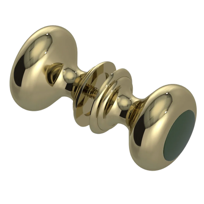 Rubinet Shower Door Knob (set) Natural Brass