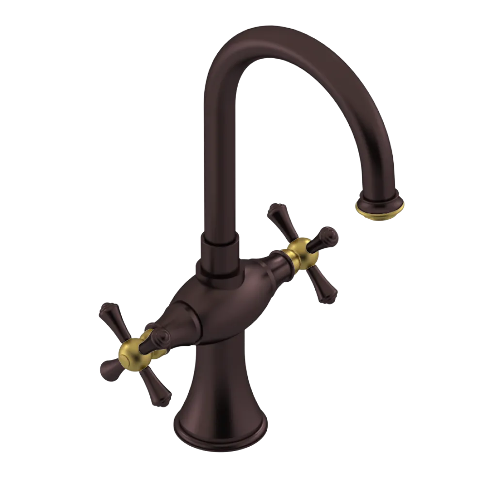 Rubinet Single Hole Dual Handle Lav. Set. (less drain) Oil Rubbed Bronze