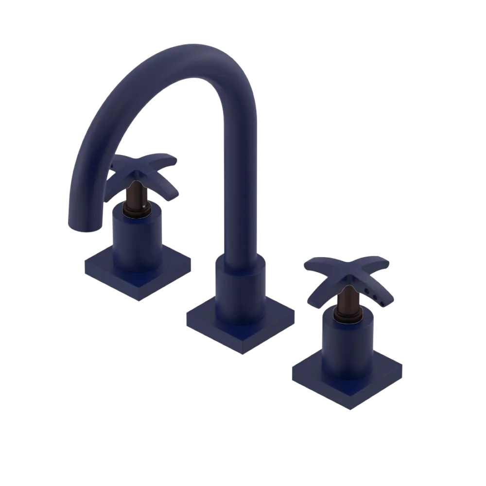 Rubinet Widespread Lav. Set. (less drain) Midnight Blue