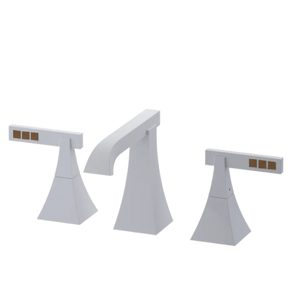 Rubinet Widespread Lav. Set. (less drain) Matt White