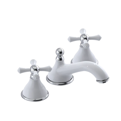 Rubinet Widespread Lav. Set. (less drain) White