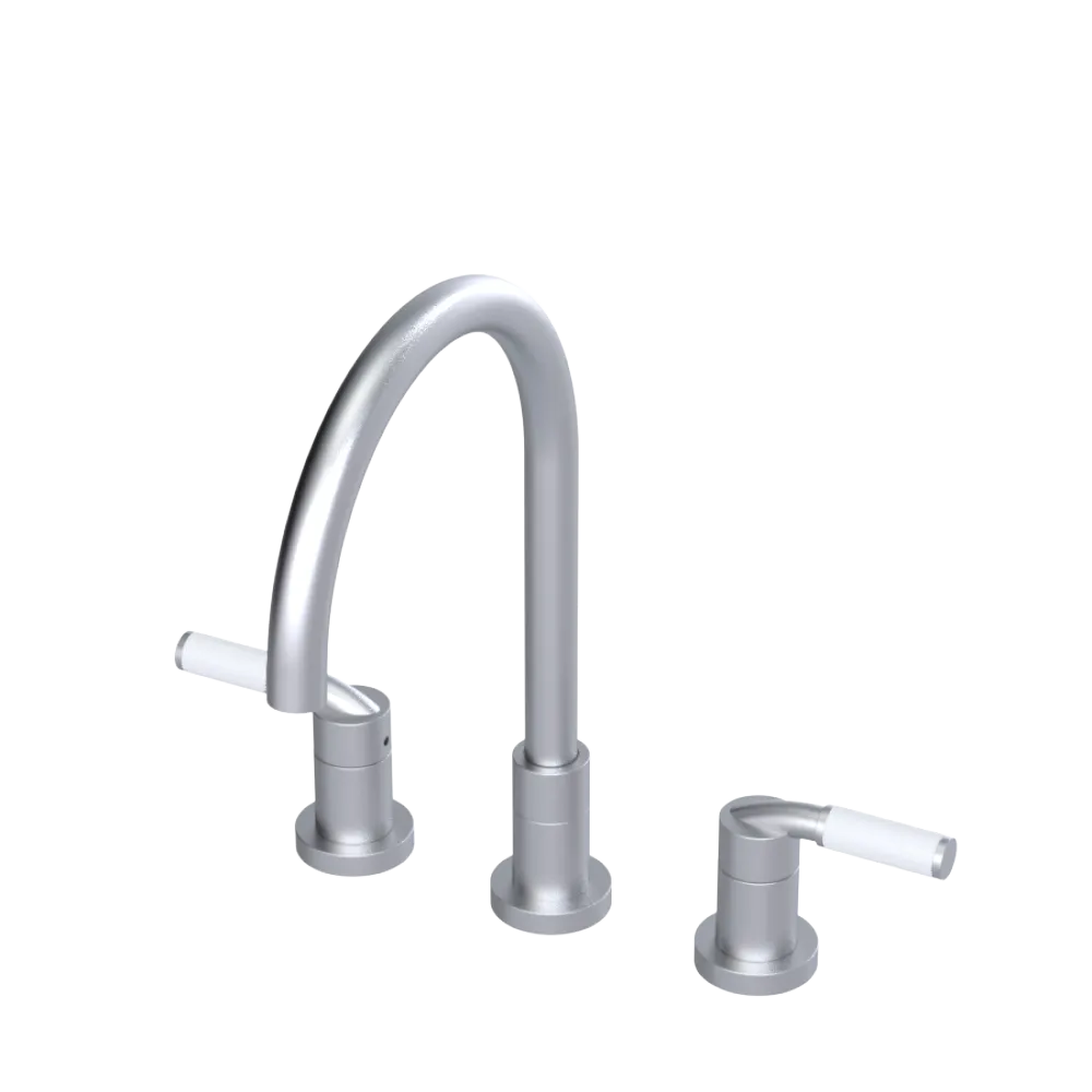 Rubinet Widespread Kitchen Set Satin Chrome