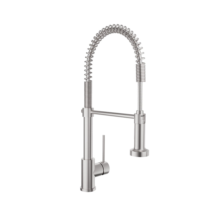 Baril Industrial style single-hole kitchen faucet with 2-function spray