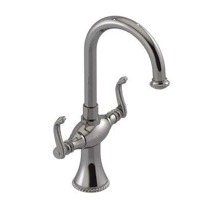 Rubinet Single Hole Dual Handle Lav. Set. (less drain) Polished Nickel