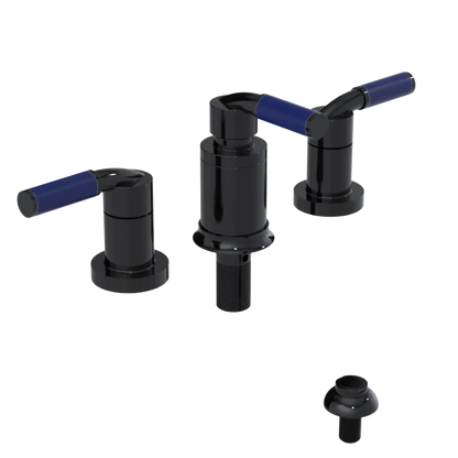 Rubinet Bidet Fitting with Spray, Diverter, and Vacuum Breaker (less drain) Black