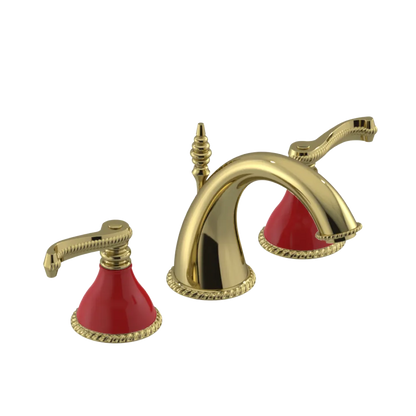 Rubinet Widespread Lav. Set. (less drain) Natural Brass