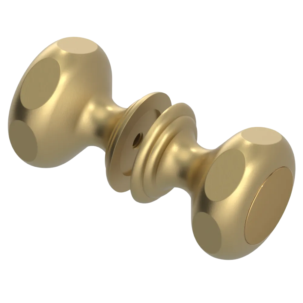 Rubinet Shower Door Knob (set) Satin Brass
