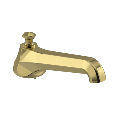 Rubinet Tub Filler Spout Deck Mount Natural Brass