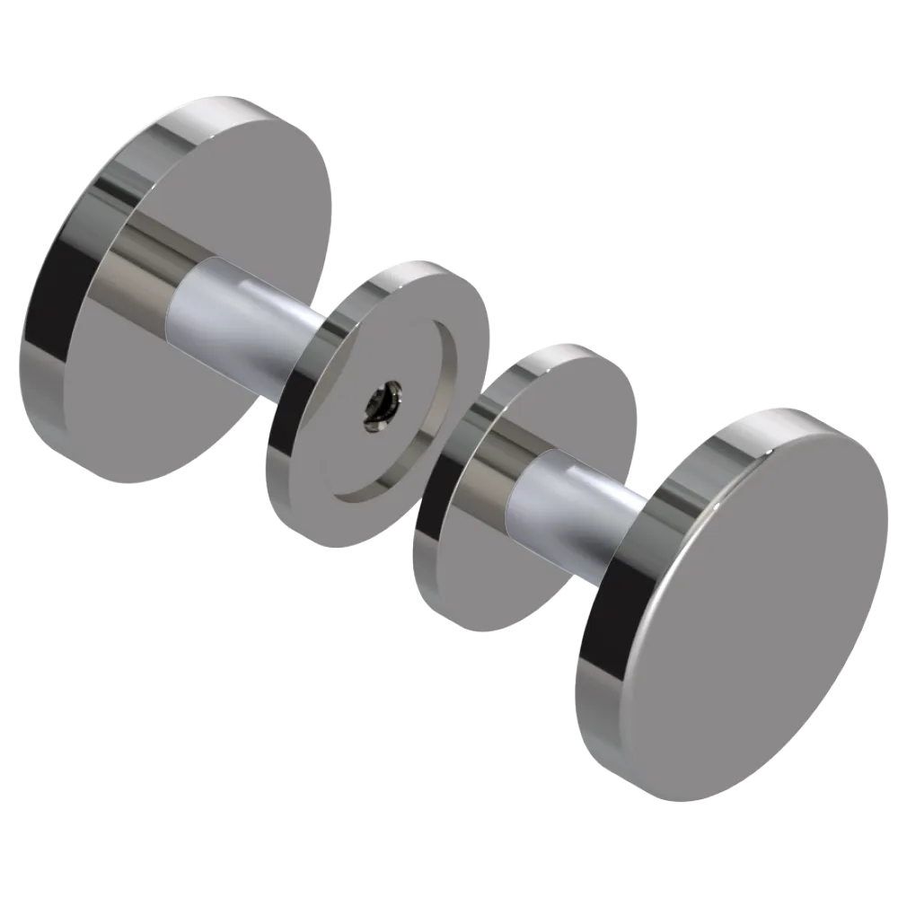 Rubinet Shower Door Knob (set) Polished Nickel