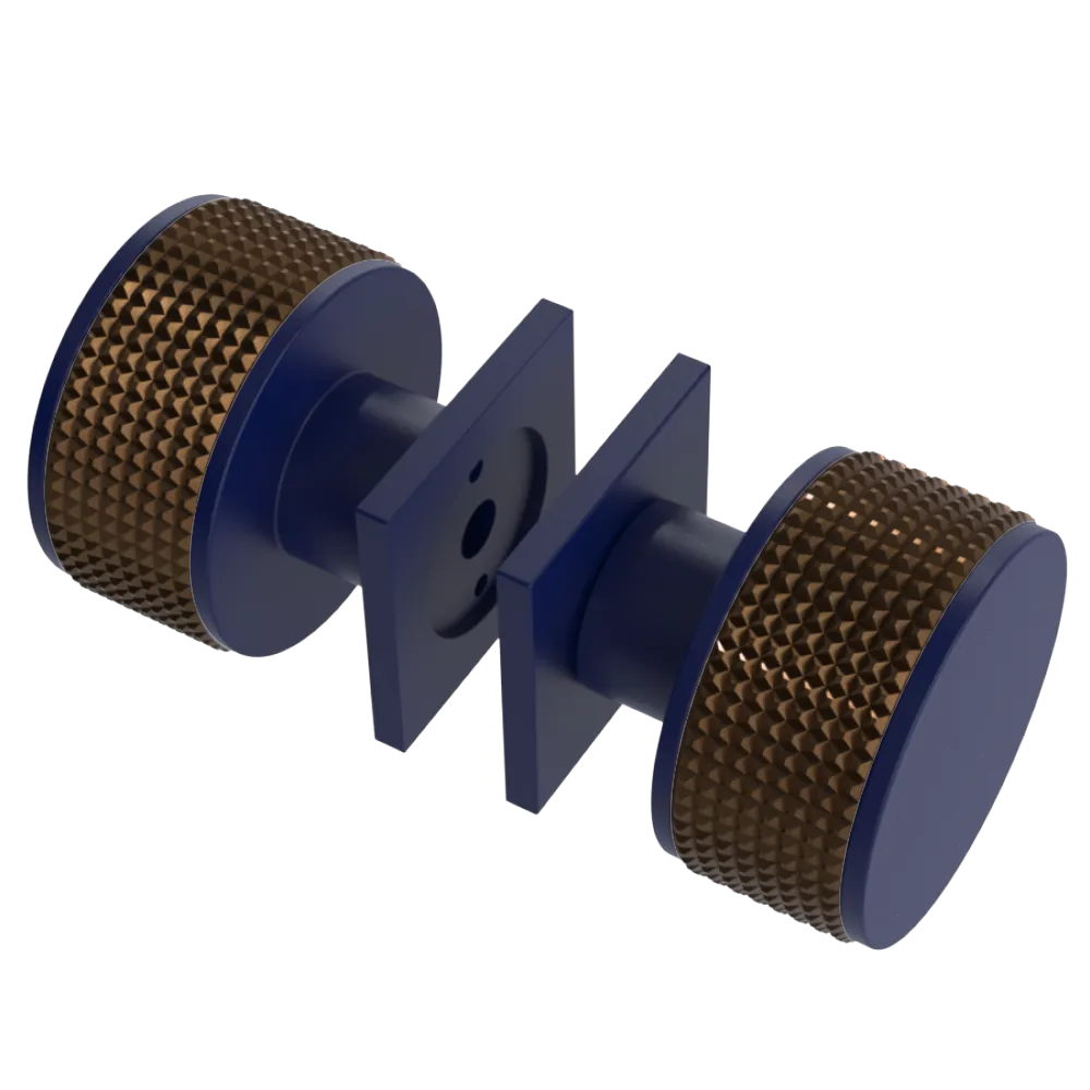 Rubinet Shower Door Knob (set) Midnight Blue