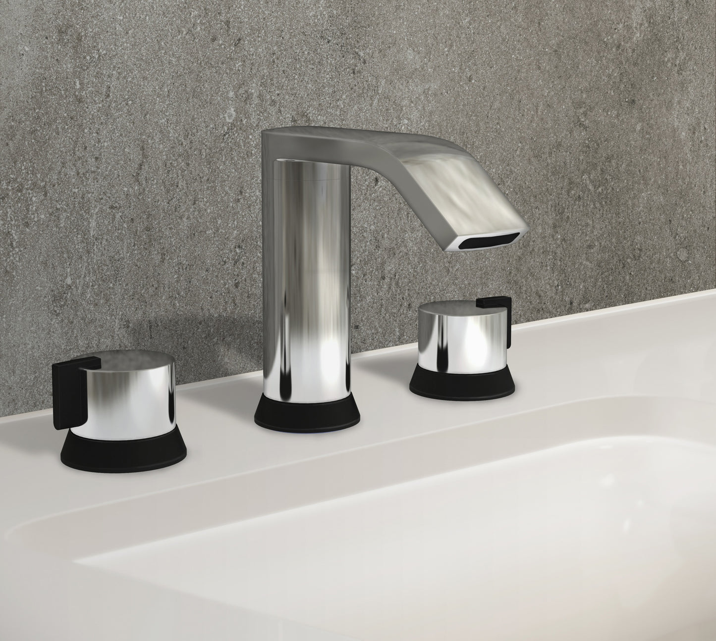 Baril 8" c/c lavatory faucet, drain included