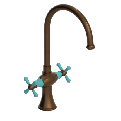Rubinet Two Handle Single Hole Kitchen Set Tuscan Brass
