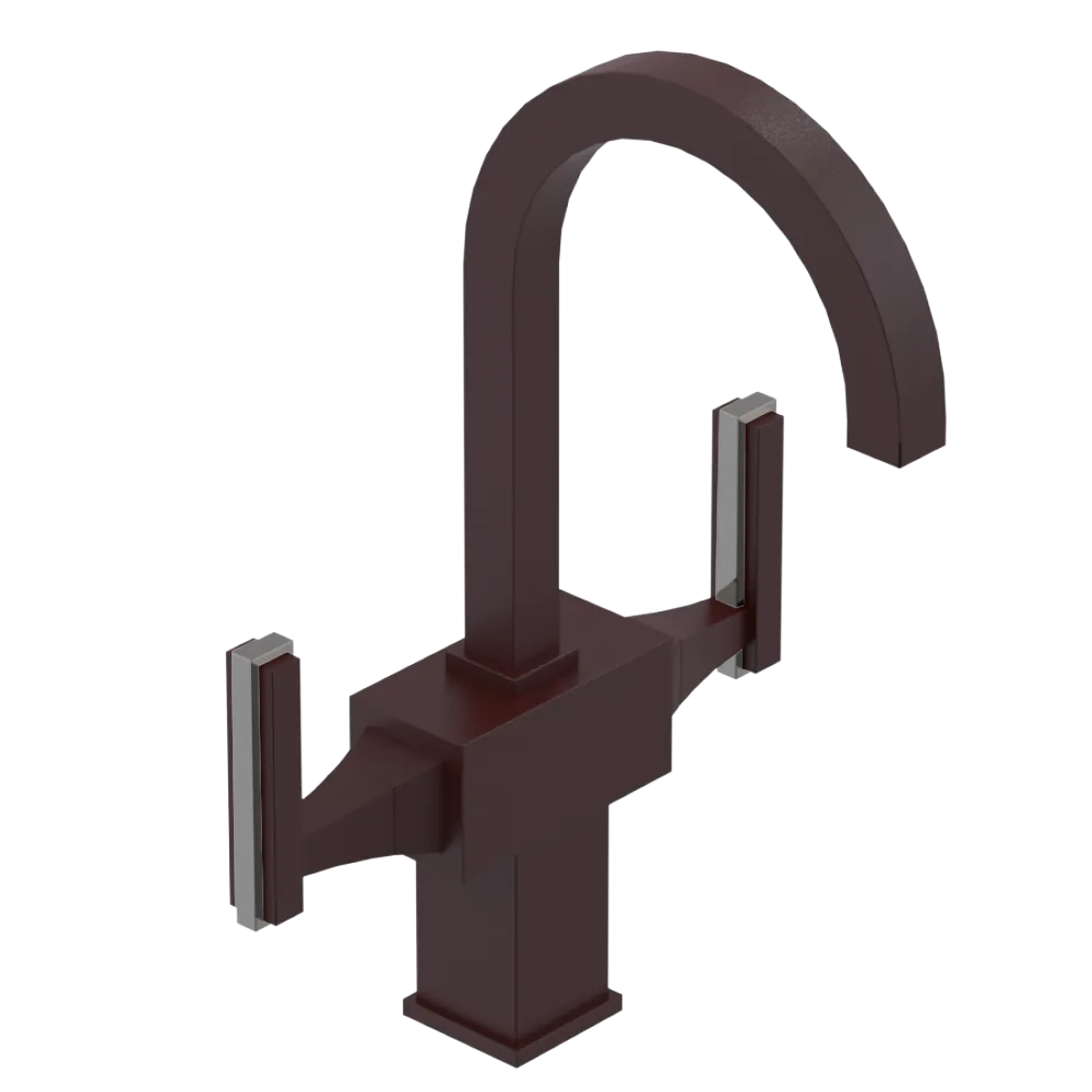Rubinet Single Hole Dual Handle Lav. Set. (less drain) Bordeaux