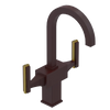 Rubinet Single Hole Dual Handle Lav. Set. (less drain) Bordeaux