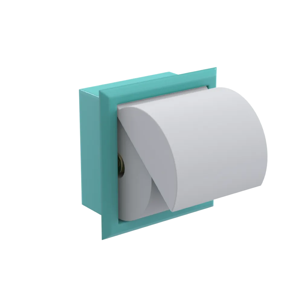 Rubinet RECESSED TOILET PAPER HOLDER Aqua