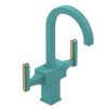 Rubinet Single Hole Dual Handle Lav. Set. (less drain) Aqua