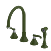 Rubinet Widespread Kitchen Set with Hand Spray Green Envy