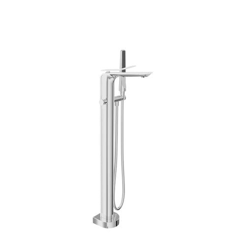 Baril Floor-mounted tub filler with hand shower