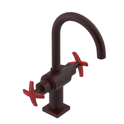 Rubinet Single Hole Dual Handle Lav. Set. (less drain) Bordeaux