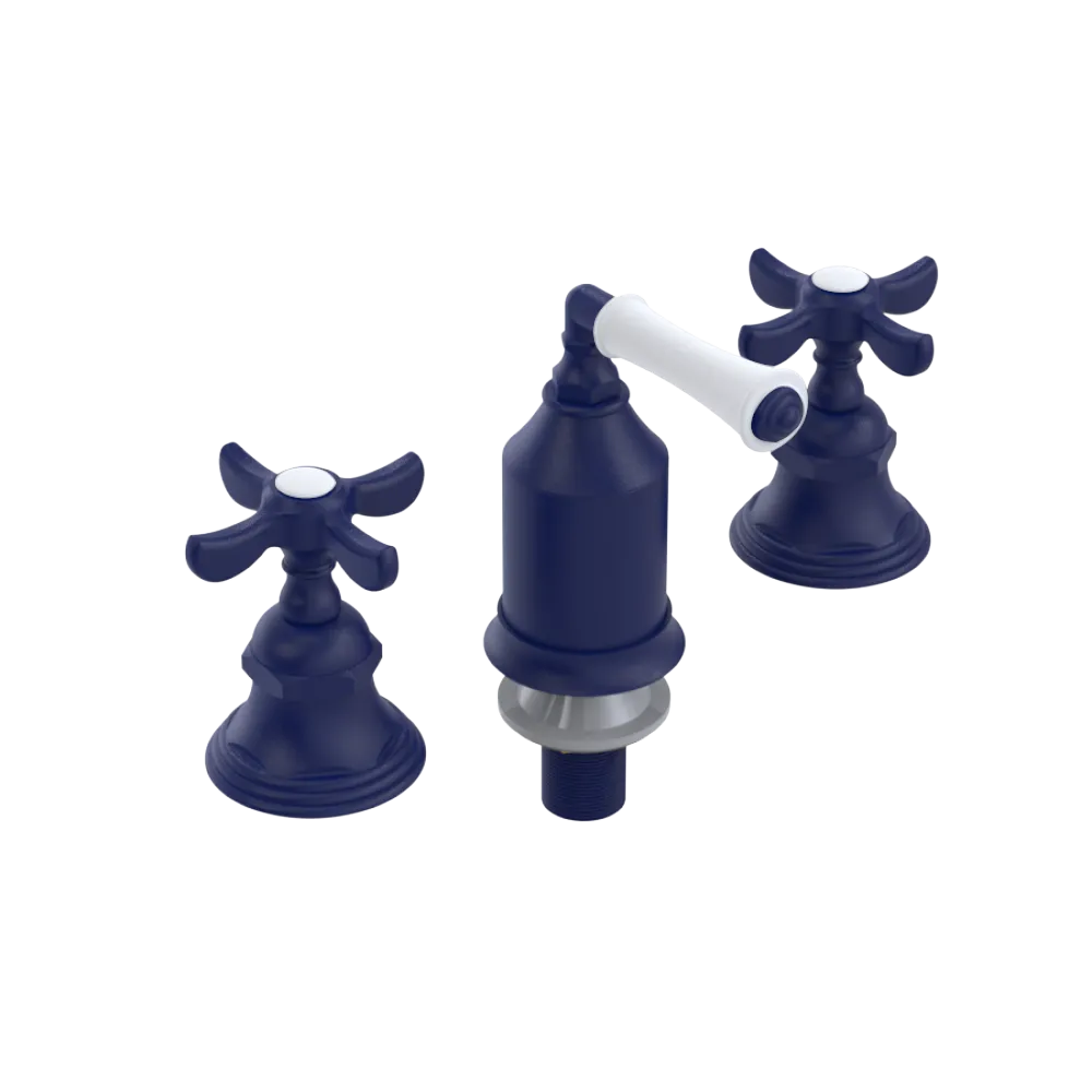 Rubinet Bidet Fitting with Spray, Diverter, and Vacum Breaker (Less Drain) Midnight Blue