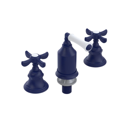 Rubinet Bidet Fitting with Spray, Diverter, and Vacum Breaker (Less Drain) Midnight Blue
